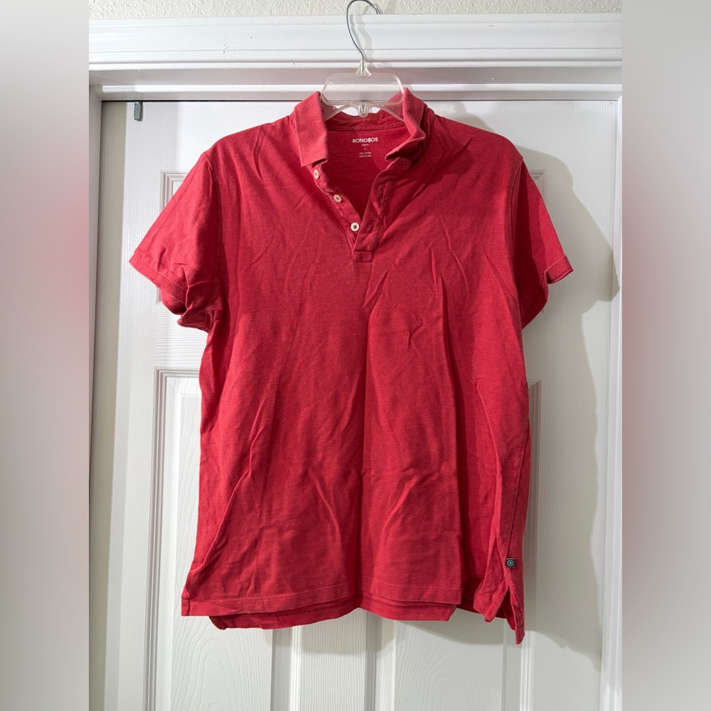 Bonobos Men's Bright Light Red Polo Shirt